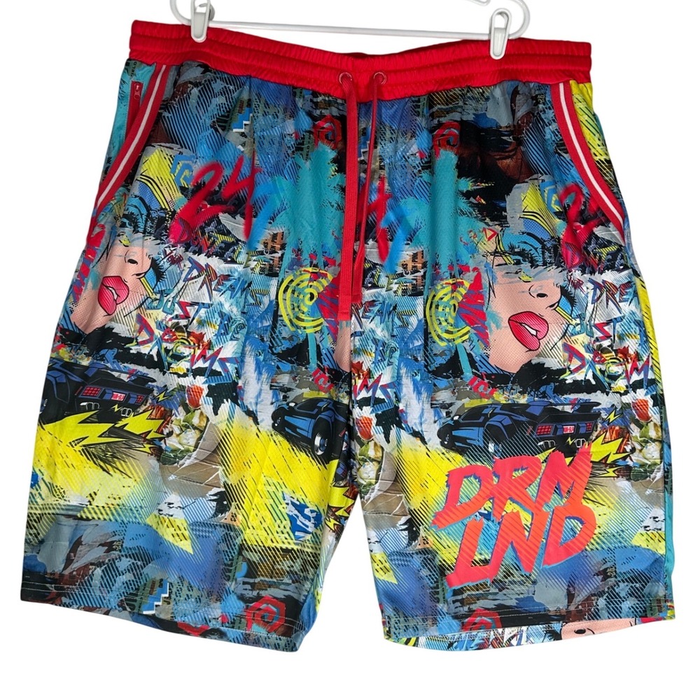 Dreamland Graphic Street Print Athletic Style Shorts Men's Size 5XL New with Tag